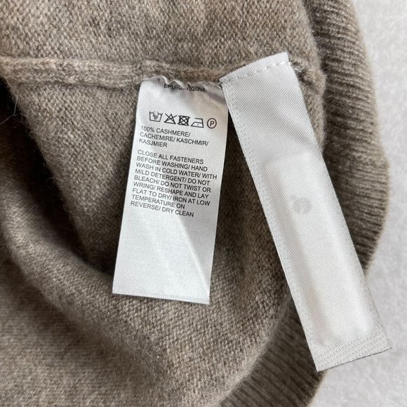 BLACK BROWN Men XL Tan 2 Ply Cashmere Soft Cozy Quarter Zip Up Sweater Mock Neck - Picture 9 of 10